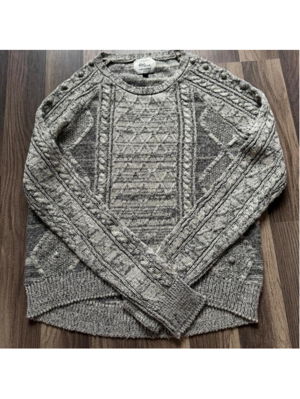 Aran fisherman cable knit sweater Cotton On